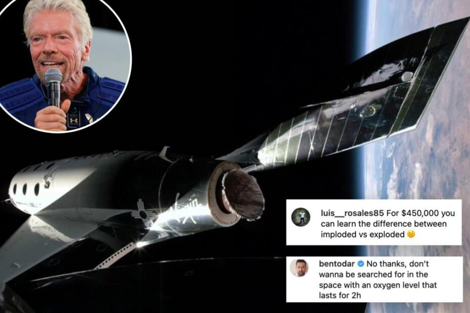 Richard Branson's $450K spaceflights under fire after Titan tragedy